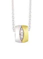 Bicolor hanger met synthetische zirkonia 