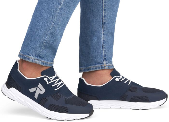 Rieker sneakers met elastische decoratieve vetersluiting DONKERBLAUW