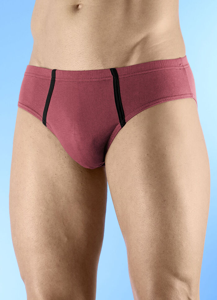 Zespack slips met contrasterende biezen 