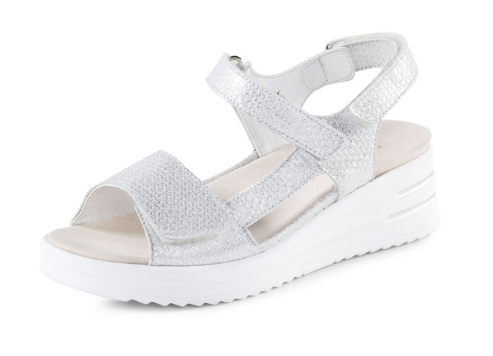 Ranger-sandaal met effectief reliëf ZILVER