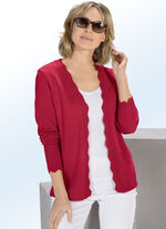 Vest met golfmanchetten KIRSCHROT