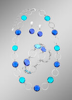 Sieradenset, 3-delig, met kristalstenen 