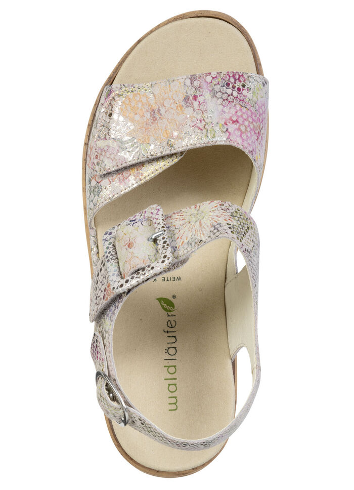 Waldl&auml;ufer, comfortabele damessandalen, breedte K, met uitneembaar voetbed ROS&Eacute;-BUNT