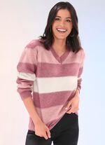 Trui van zeer pluizig materiaal ROSENHOLZ-ROS&Eacute;