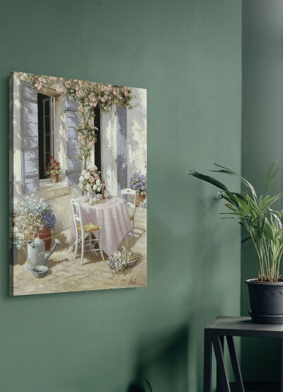 Romantische canvasfoto-uitnodiging 