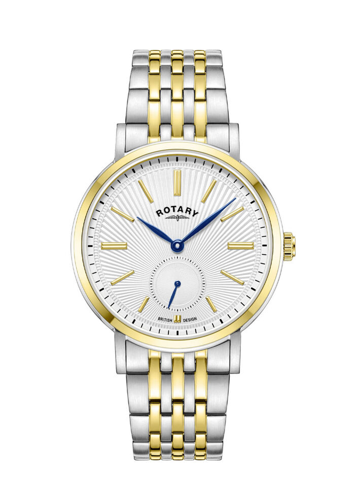 Roterend quartz herenhorloge met roestvrijstalen bandkast 