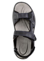 Trekkingsandaal GINO GALANTE van nappaleer en textiel DONKERBLAUW-ZWART