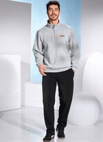 Vrijetijdsset met korte rits GRIJS GEM&Ecirc;LEERD-ZWART