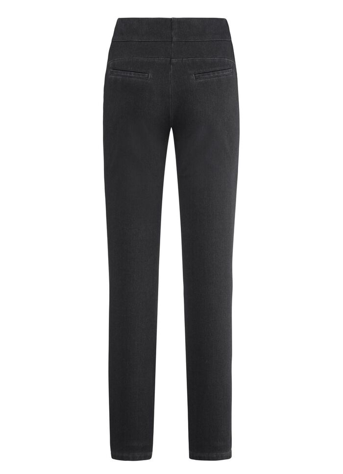 Jersey broek in denim-look 