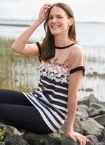 Shirt met gemengde patronen 