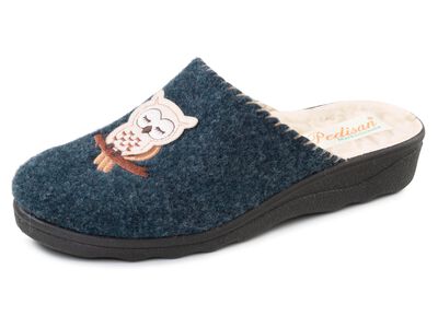 Gevoerde damespantoffels, met nieuwe wol 