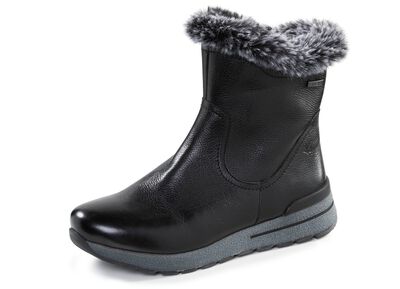 Caprice, gevoerde dames enkellaarsjes, winterschoenen, breedte H, met uitneembaar voetbed 