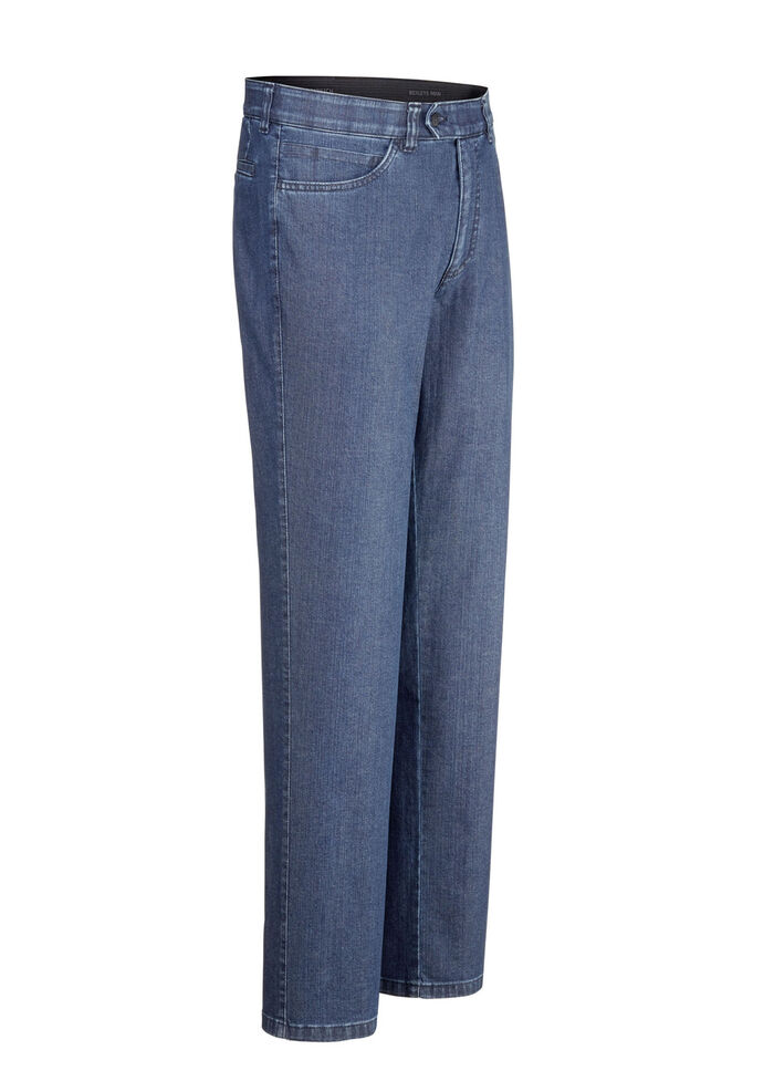 Combinatievriendelijke broek in 4 kleuren JEANSBLAUW