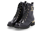 Remonte, stijlvolle dames enkellaarsjes, winterschoenen, breedte G, met uitneembaar voetbed ZWART-GOUD