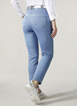 Enkellange jeans in 5-pocketmodel LICHTBLAUW