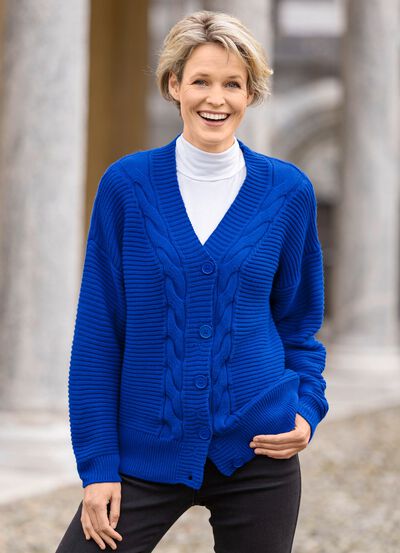 Cardigan met decoratieve structuur 