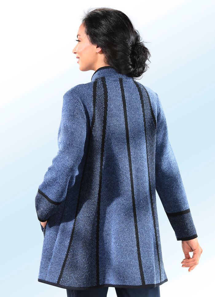 Lange cardigan in klokmodel 