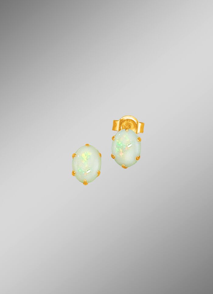 Oorbellen met echte opaal 