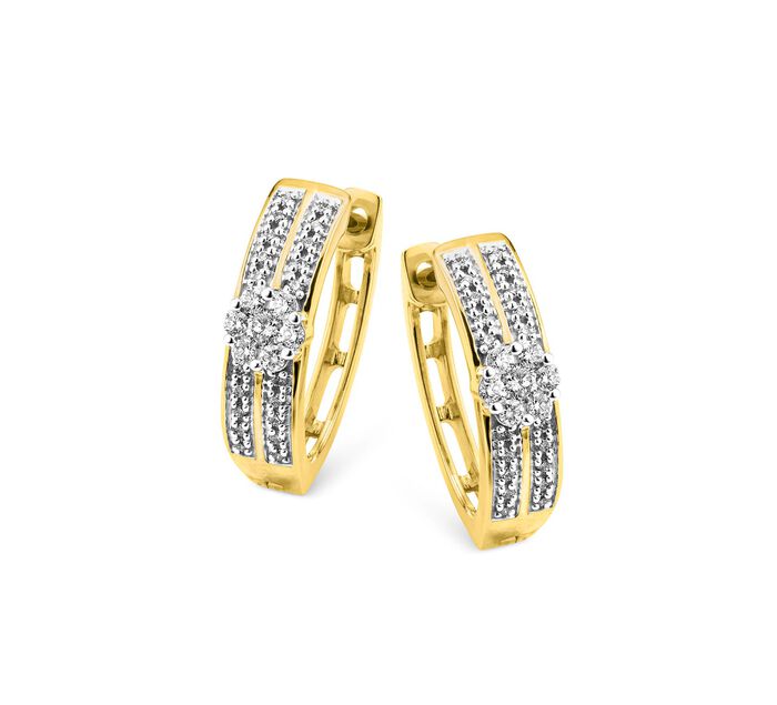 Hoogwaardige oorringen met briljanten en diamanten 