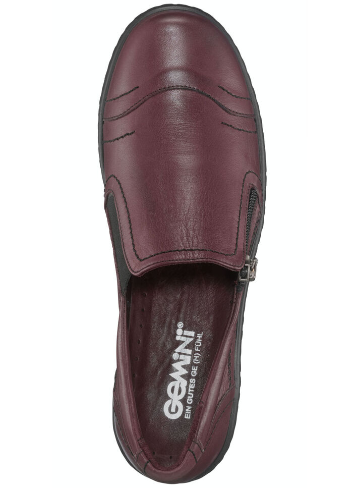 Gemini pantoffels van zacht rundnappaleer BORDEAUX