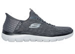 SKECHERS, herensneakers, met gegoten instaphak ANTRACIET