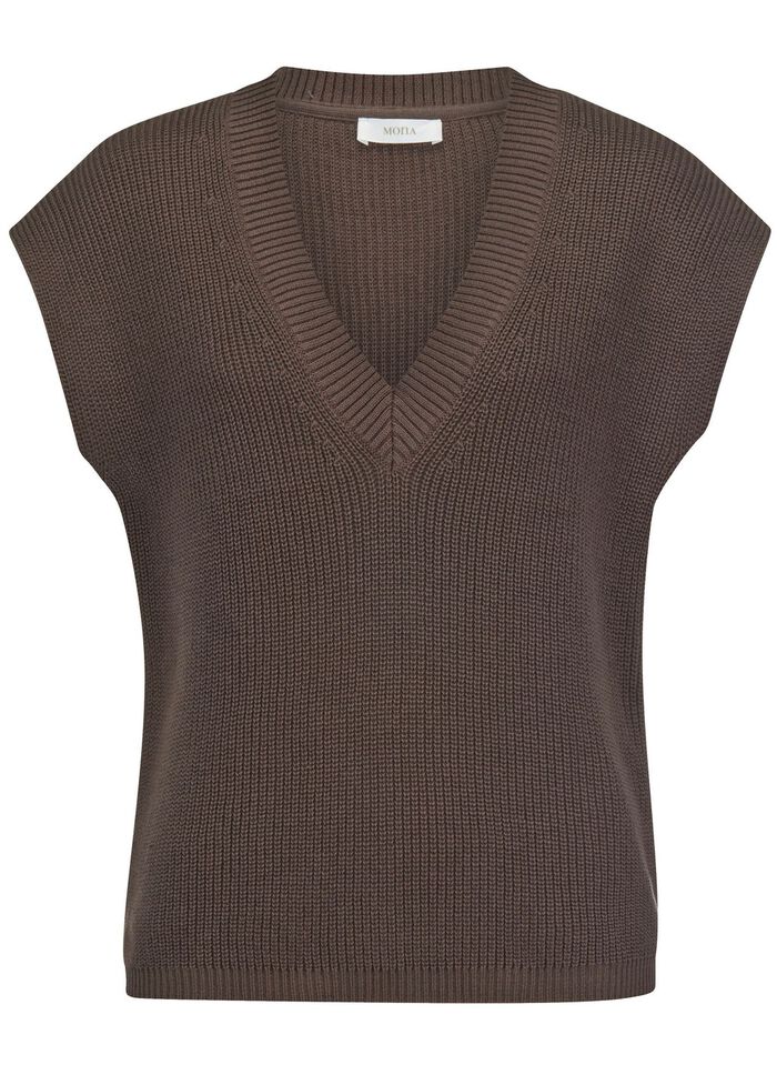 Trui met verlaagde schouders TAUPE