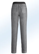 Supercomfortabele powerstretch jeans met speciale taillebandverwerking MIDDELGRIJS