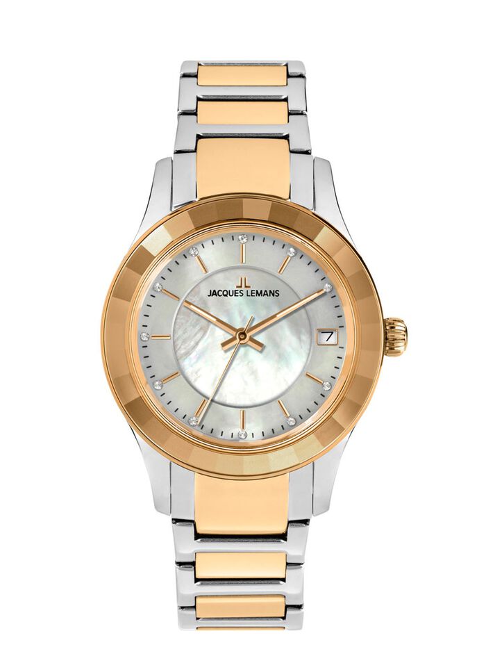 Jacques Lemans quartz dameshorloge - elegantie in tweekleurig 