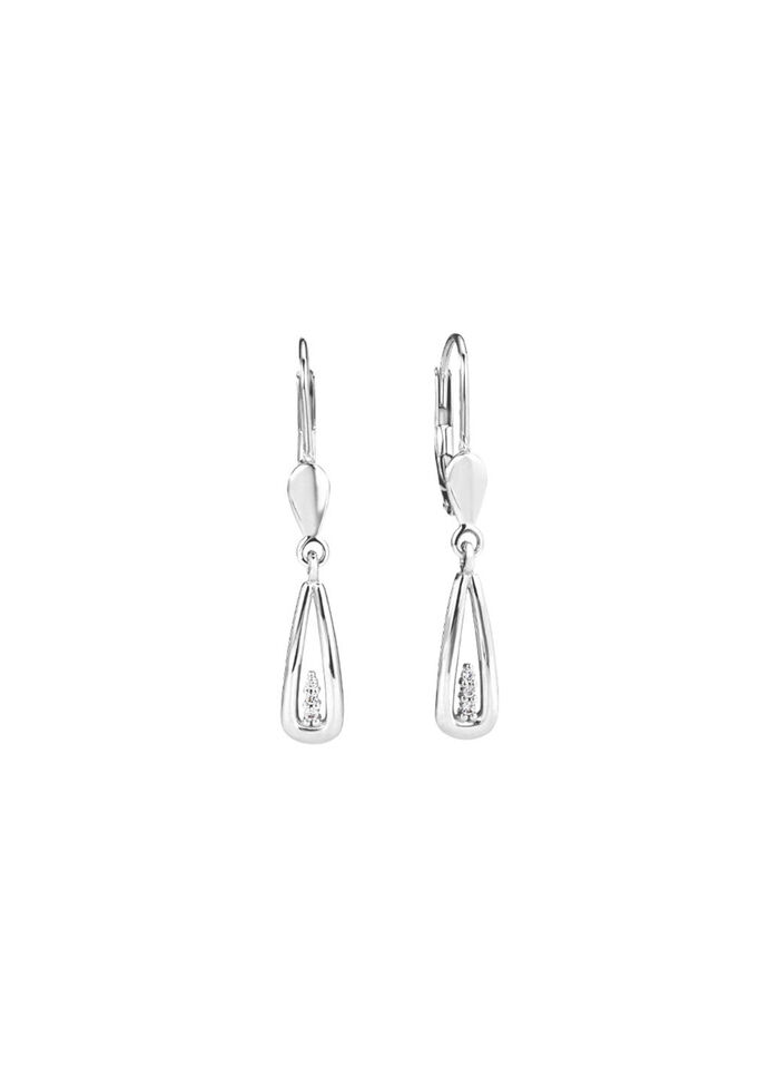 Beweegbare oorbellen met diamanten