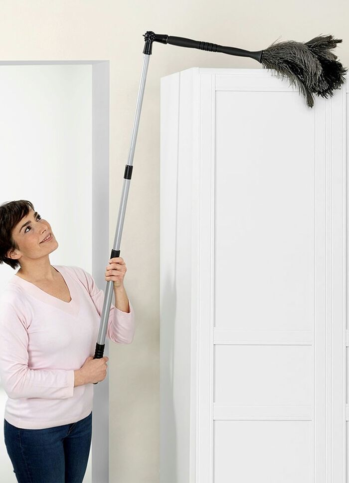 Plumeau van struisvogelveren ZWART