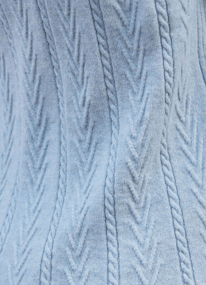 Trui met scheerwol en kasjmier BLAUW GEMÊLEERD