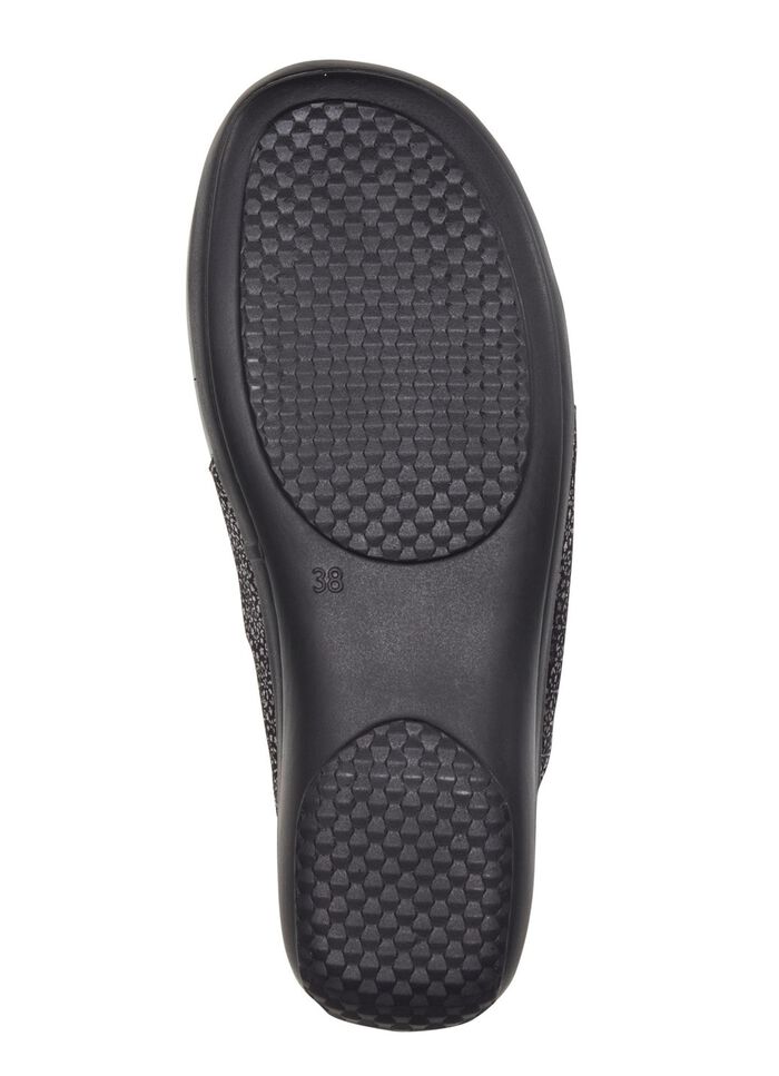 ELENA EDEN pantoffels van kalfsnappaleer ZWART