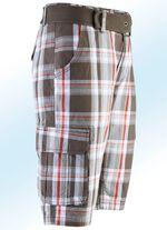 Bermudashort met riem en cargozakken in 2 kleuren 