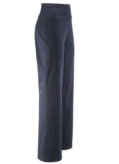 Zachte stretchbroek in modieuze breedte 