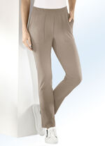 Sportieve broek in actuele enkellengte BEIGE