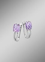 Sprankelende elegantie: oorstekers met echte amethist 
