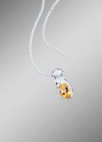 Hanger met echte citrien en synthetische zirkonia 