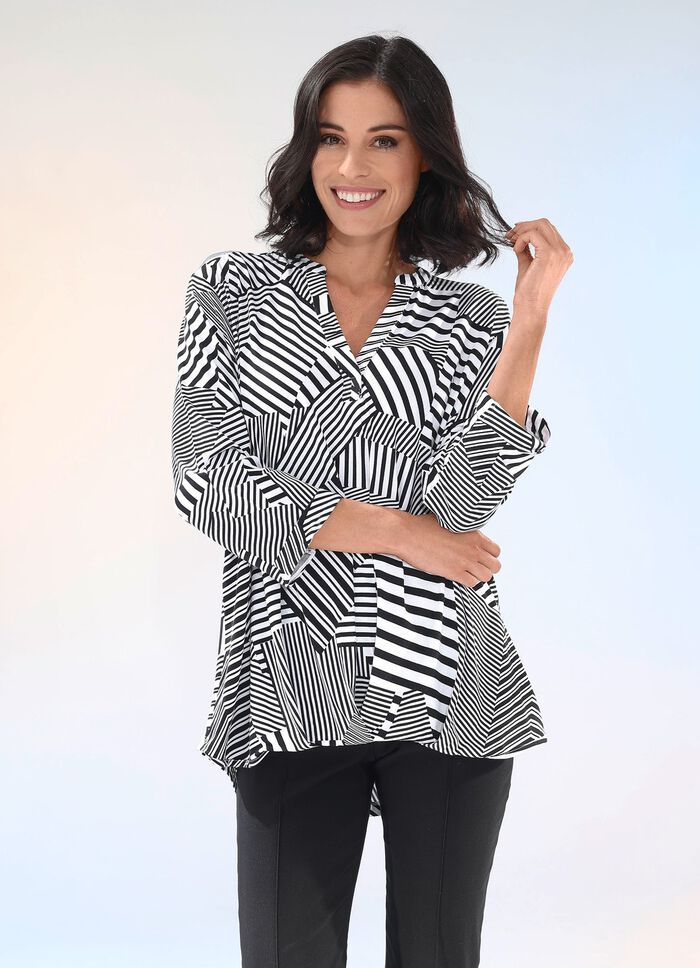 Shirt met verfijnde plooien aan de voorkant 