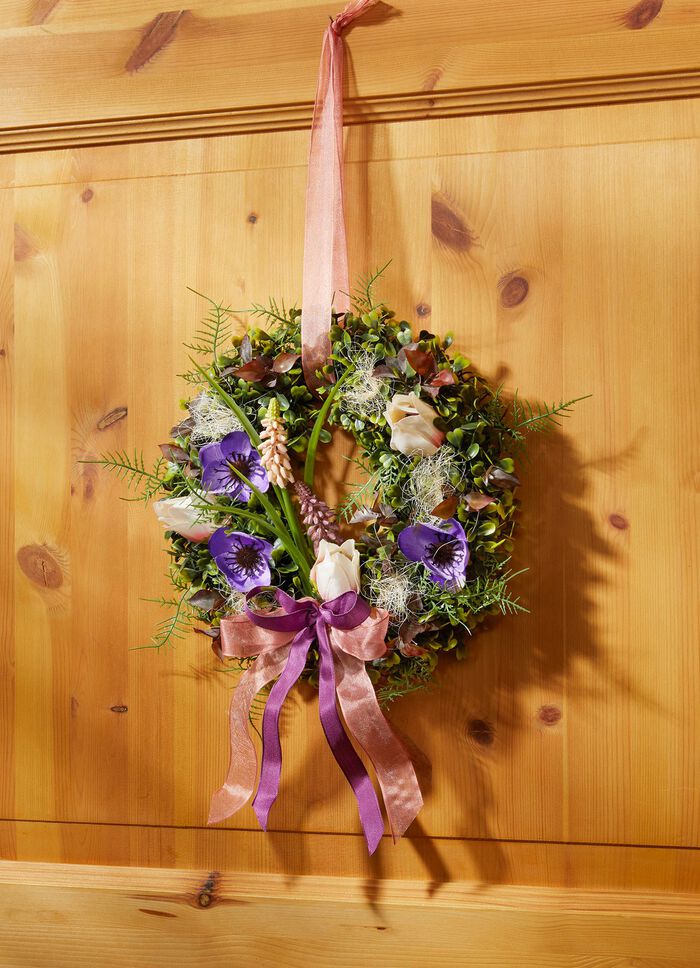 Wandkrans in een prachtige kleurencombinatie 