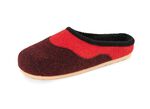 ELENA EDEN vilten pantoffels met contrasterende rand ROOD