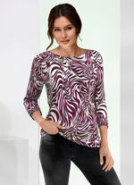 Shirt met modieuze boothals in 2 kleuren 