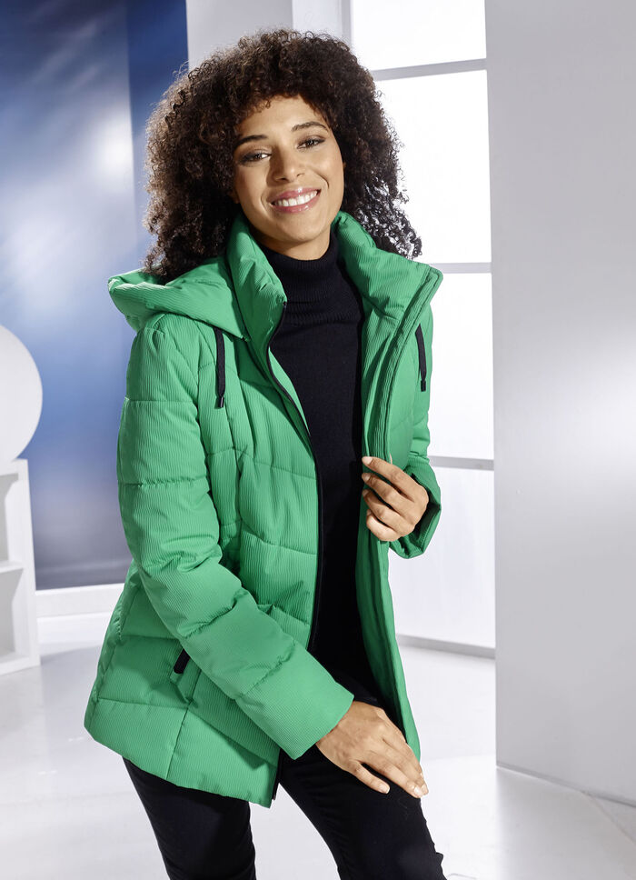 Jas met ritssluiting OPAALGROEN