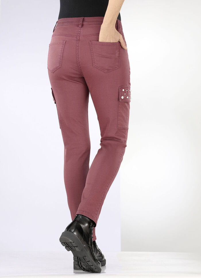 Cargobroek met 5 zakken ROESTROOD