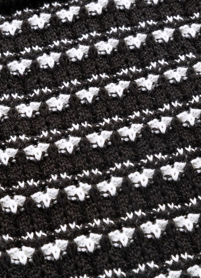 Vest met een uitgebreide structuurmix 