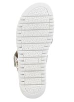 Ranger sandaal van glanzend geprint nubuckleer ECRU-KLEURRIJK