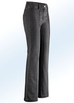 Jeans in trendy bootcut-vorm ZWART