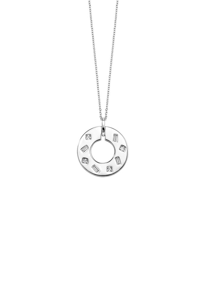 Tijdloos mooie hanger met sprankelende synthetische zirkonia!