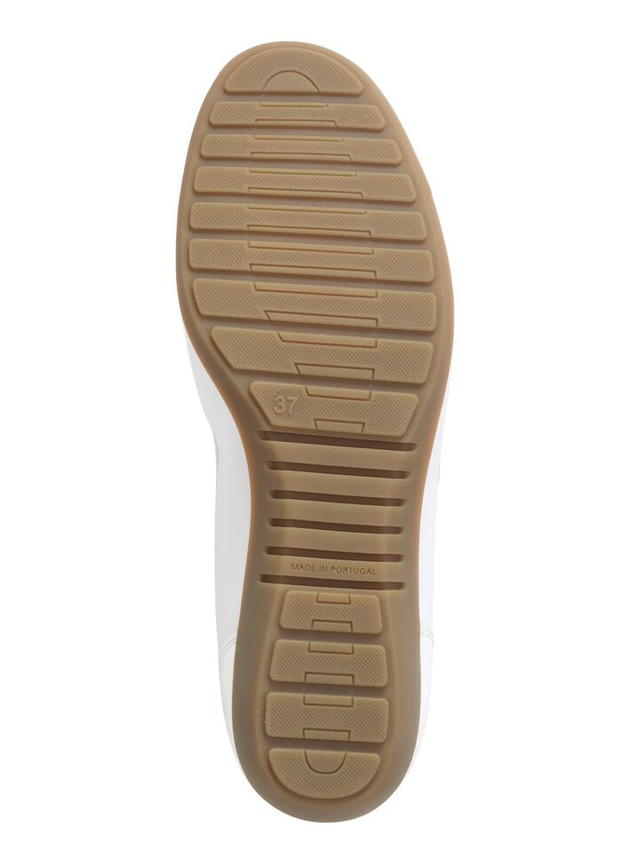 ELENA EDEN, klassieke damesballerina's, breedte G, met uitneembaar voetbed WIT