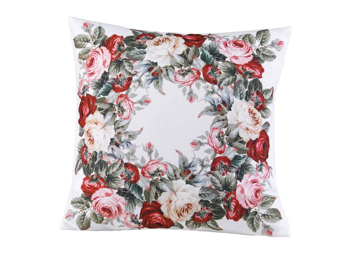 Expressief tafelkleed met een betoverend rozendessin ECRU-KLEURRIJK