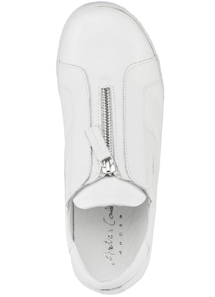 Andrea Conti pantoffels met praktische ritssluiting WIT